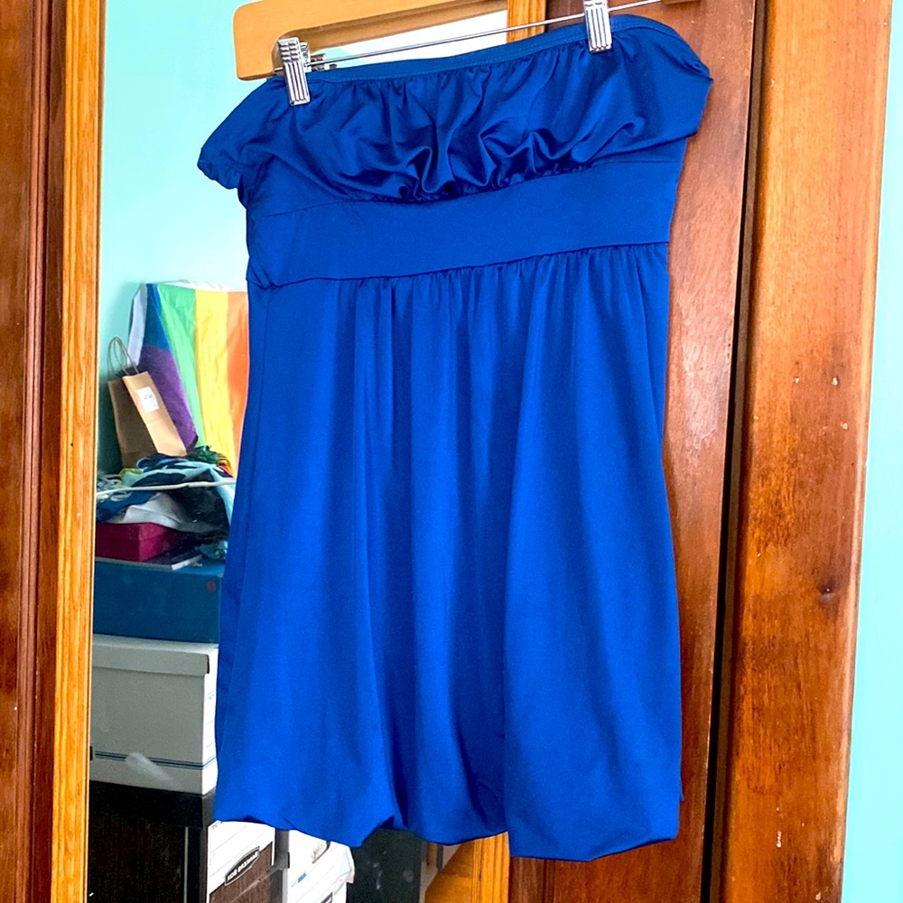 Blue mini dress